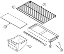 SHELVES & ACCESSORIES Diagram and Parts List for PTB1752FRQ  Maytag Refrigerator
