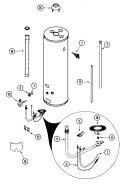 BODY Diagram and Parts List for H675NRRT  Maytag Water Heater