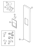FREEZER OUTER DOOR Diagram and Parts List for KG57U95SKD  Maytag Refrigerator