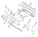 CONTROL PANEL Diagram and Parts List for MER5570BCW  Maytag Range