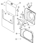 DOOR & FRONT PANEL Diagram and Parts List for MAH3000BGW  Maytag Washer
