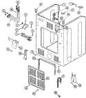 CABINET - REAR Diagram and Parts List for MAH3000BGW  Maytag Washer
