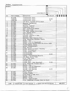 Transmission Page 2 Diagram and Parts List for 6746A  Norge Washer