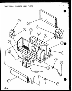 Functional Chassis Assy Parts (ptc15300er/p9812522r) (ptc15400er/p9872222r) Diagram and Parts List for PTC07300ER P9882501R Amana Air Conditioner