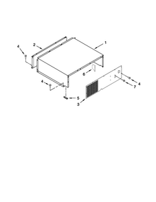 Top Grille And Unit Cover Parts Diagram and Parts List for JB36NXFXLW02  Jenn-Air Refrigerator