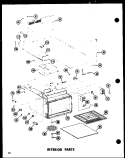 INTERIOR PARTS Diagram and Parts List for RC-7D P7130101M Amana Microwave