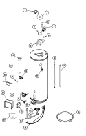 BODY Diagram and Parts List for HJ675PRVETZ  Maytag Water Heater