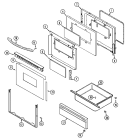 DOOR / DRAWER Diagram and Parts List for DCF4205BT  Amana Range