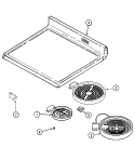 TOP ASSEMBLY Diagram and Parts List for MER5730BAB  Maytag Range