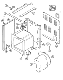 BODY Diagram and Parts List for DCF4215AW  Amana Range