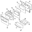 DOOR / DRAWER (BDC) Diagram and Parts List for PGR5710BDC  Maytag Range