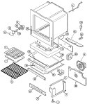 OVEN / BASE Diagram and Parts List for MGR5870BDB  Maytag Range
