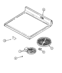 TOP ASSEMBLY Diagram and Parts List for MER6769BAQ  Maytag Range