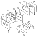 Part Location Diagram of WP74003643 Whirlpool Square Snap Nut - Black