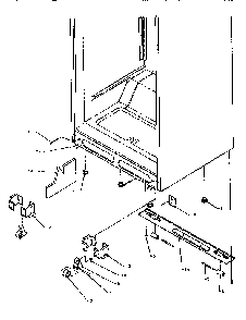 Cabinet Bottom Diagram and Parts List for TH18S3W-P1195301W  Amana Refrigerator