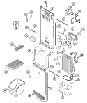FREEZER COMPARTMENT Diagram and Parts List for CS21F2W  Crosley Refrigerator