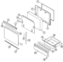 DOOR / DRAWER Diagram and Parts List for PGR5702BDH  Maytag Range
