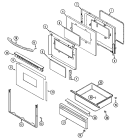 DOOR / DRAWER Diagram and Parts List for DCF3305BT  Amana Range