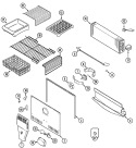 FREEZER COMPARTMENT Diagram and Parts List for GT2427PEGW  Maytag Refrigerator