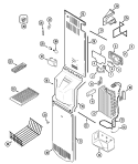 FREEZER COMPARTMENT Diagram and Parts List for GS2182NKGW  Maytag Refrigerator