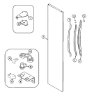FREEZER OUTER DOOR Diagram and Parts List for GS2182NKGW  Maytag Refrigerator