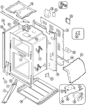 BODY Diagram and Parts List for MER6769BAQ  Maytag Range