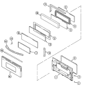 DOOR (UPPER) Diagram and Parts List for MER6769BAQ  Maytag Range