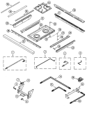 BODY / MANIFOLD Diagram and Parts List for RJCT3681A  Maytag Cooktop