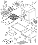 OVEN / BASE Diagram and Parts List for MER5880BAW  Maytag Range