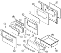 DOOR / WARMING DRAWER (STL) Diagram and Parts List for JER8855BAS  Jenn-Air Range