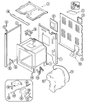 BODY Diagram and Parts List for MER5870BAW  Maytag Range