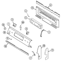 CONTROL PANEL Diagram and Parts List for MER6550BCW  Maytag Range