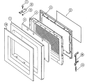 DOOR Diagram and Parts List for JMC8100ADB  Jenn-Air Microwave