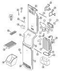 FREEZER COMPARTMENT Diagram and Parts List for CS21G2Q  Crosley Refrigerator