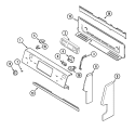 Part Location Diagram of 74004549 Whirlpool Control Panel End Cap - Left Side