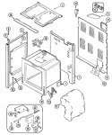 BODY Diagram and Parts List for MER5770BCQ  Maytag Range