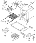 OVEN / BASE Diagram and Parts List for MER5770BAW  Maytag Range