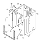 Part Location Diagram of 22003640 Whirlpool CABINET Assembly. (BISQUE AS PK)
