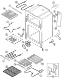 OVEN Diagram and Parts List for MER6872BAQ  Maytag Range