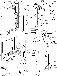 Cabinet Back Diagram and Parts List for SBDE20S4SW-P1190906WW  Amana Refrigerator