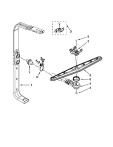 Upper Wash And Rinse Parts Diagram and Parts List for MDB6769PAQ0  Maytag Dishwasher