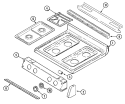Part Location Diagram of 71003037 Whirlpool Burner Grate - Gray