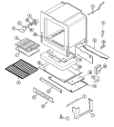 OVEN / BASE Diagram and Parts List for MGR5750BDW  Maytag Range