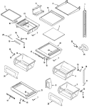 Part Location Diagram of 61005621 Whirlpool Upper Crisper Pan