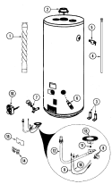BODY Diagram and Parts List for HM350NHMT  Maytag Water Heater