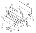 CONTROL PANEL Diagram and Parts List for PAV3240AWW  Maytag Washer