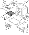 OVEN / BASE Diagram and Parts List for JER8849BCW  Jenn-Air Range