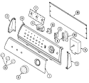 CONTROL PANEL Diagram and Parts List for PYET444AYW  Maytag Dryer