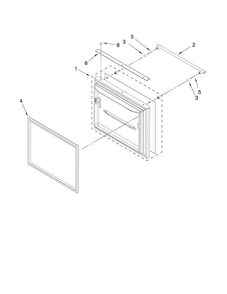 Freezer Door Parts Diagram and Parts List for JFC2089HPR2  Jenn-Air Refrigerator