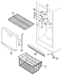 FREEZER COMPARTMENT Diagram and Parts List for CFU2046GRW  Maytag Freezer